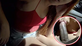 Best Friend's Cock&#x1F346; Sucked In Car Passionately