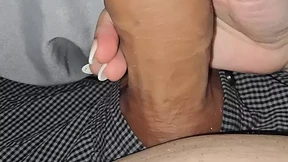 Step mom handjob 9 inch of dick without breath