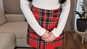 Slow Domination over a submissive schoolgirl in a uniform