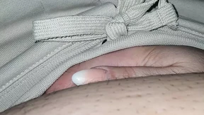 Step mom hand pulled out step son dick from his pants