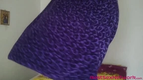 Nerdy teenager is revealing her small tits and pussy in 4K