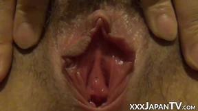 Naughty Japanese sweeties spread their pussies wide open