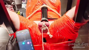 Merciless Cock Milking (tight Shiny Red Plastic Mummificaton and Remote Anal Stimulation) Merciless Cock Milking (tight Shiny Red Plastic Mummificaton and Remote Anal Stimulation)