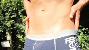 Skinny boy Big uncut dick sperm and pee Huge pissing while showing sexy body to Neighbours woman