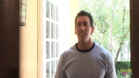 A knock on the door arouses intense and sensual sexual activity with large artificial breasts A knock on the door arouses intense and sensual sexual activity with large artificial breasts