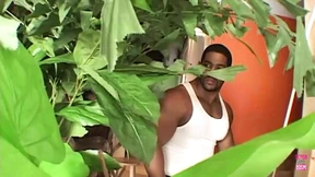 Big-titted black beauty gets pounded by two studs in steamy interracial booty bash