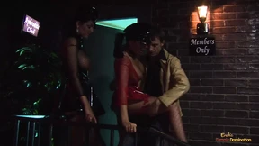 These bitches get gangbanged outside an entrance
