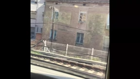 ACCIDENTAL SEX ON THE TRAIN - HANDJOB AND CUMSHOT WITH AMATEUR MILF