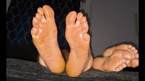 Our very oiled barefoot soles