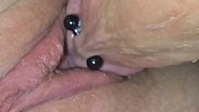 A pov of his big pierced cock making my pussy overflow with cum