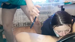 Our stepmom spies on our sex, masturbates and films us