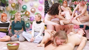 Ersties - 5 hot girls in a wild German dare game