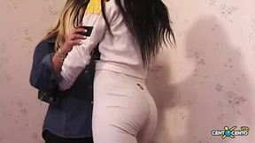 Drilling tongues of super lesbians Penetrations with butter Thirsty lesbians, deep kisses