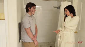 Busty MILF Shay Sights Caught by Nephew in Hot Shower&#x1F6BF; Action