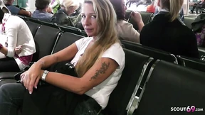 German cougar flaunts enormous knockers in airliner and gets devoured on vacation German cougar flaunts enormous knockers in airliner and gets devoured on vacation