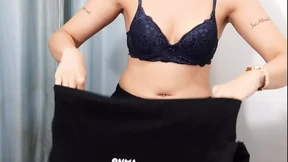 She called a stranger to the fitting room of the store 