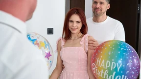 OUT NOW stepdaughter takes two cocks on stepdad's birthday