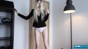Classy blonde Shina Ryen seduces and fucks her boss POV