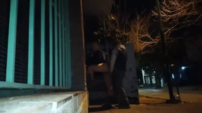 Risky Sex on the Street Flashing Naked Fucking Outdoors