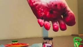 Food foot play Food foot play
