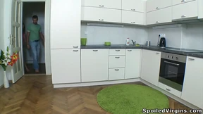Virgin Russian Girl Gets Fucked First Time Ever by Two Guys in the Kitchen Virgin Russian Girl Gets Fucked First Time Ever by Two Guys in the Kitchen