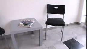 Casting teen masturbating before blowing small dick and getting slammed