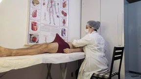 Patient Can't Handle It and Becomes Stiff in Front of the Nurse During the Exam Patient Can't Handle It and Becomes Stiff in Front of the Nurse During the Exam
