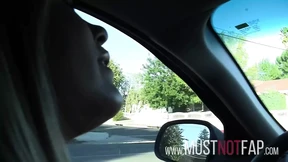 Hot tight pussy horny all natural college girl picks up a big dick guy right from the bus stop