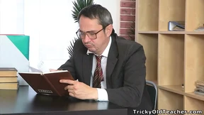 Nasty Russian Teen Fucks Older Teacher and Sucks Older Cock