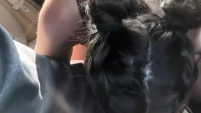 Teen Slut Gives Sloppy Blowjob in Backseat then Gets Fucked on Hood