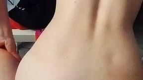 Amateur fatboy fucking girl on couch