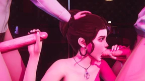 Club babe gets destroyed by two massive cocks, uncensored 3D anime hentai SFM Club babe gets destroyed by two massive cocks, uncensored 3D anime hentai SFM