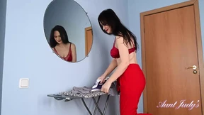 50-Year-Old Juicy MILF Lada's Intimate Ironing Session