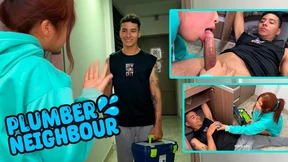 Thiago Lopez penetrates Celeste Alba's pipe as he unclogs her blocked drain Thiago Lopez penetrates Celeste Alba's pipe as he unclogs her blocked drain