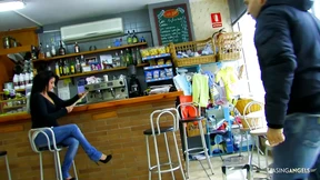 Bald Man Snags Adorable Store Babe for Hot Action