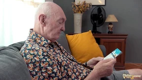 Gramps destroys 2 nubiles in filthy gerontophilia group bang