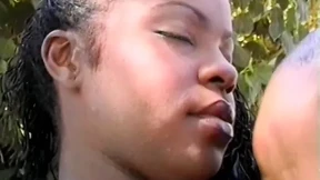 Juicy ebony booty ravaged in outdoor anal&#x1F44C; bang