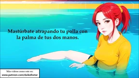 Raunchy pool party, horny&#x1F975; and loud, 'get me off' in Spanish