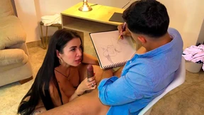 Artist Cums While Drawing Colombian Silvana Lee's Naked Big Tits - Dirty Session with Angel Cruz Artist Cums While Drawing Colombian Silvana Lee's Naked Big Tits - Dirty Session with Angel Cruz
