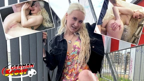 Berlin bound blonde teenie Daruma Rai gets picked up for casting cum