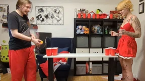 Naughty&#x1F608; Pair Engage In Steamy Strip Pong Battle