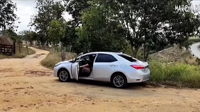 Stuck Car? Not When Hot Guys Are Around For Immediate Satisfaction - Juicy BJ on His Hard Rod