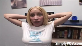 Blonde pornstar Krysta-lynn Lovely Performs an Intimate Blowjob POV