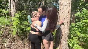 An electrifying adventure unfolds; the lovebirds take a walk and find themselves in the midst of a passionate and alluring threesome in the enchanting forest An electrifying adventure unfolds; the lovebirds take a walk and find themselves in the midst of a passionate and alluring threesome in the enchanting forest