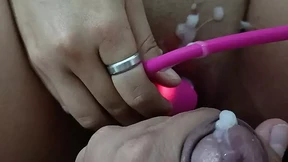 Orgasmic delight ensues as we test our new sex toy's potency, climaxing repeatedly Orgasmic delight ensues as we test our new sex toy's potency, climaxing repeatedly