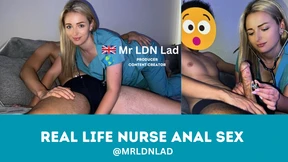 Blissful buttfucking by a besotted babe in scrubs