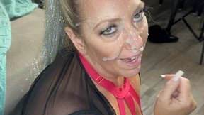Raw, unbridled depravity forces his face into a torrent of semen, devilish delight Raw, unbridled depravity forces his face into a torrent of semen, devilish delight
