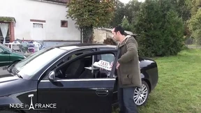 Raging mature seductress ravaged by taxi cab stud in sultry getup