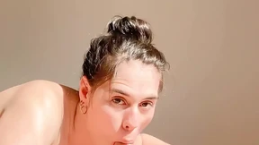 Her filthy wet mouth devours cock&#x1F346; as pre-cum drips into eager little cunt&#x1F32E;&#xFE0F;