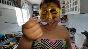 He's got her hooked with a frozen cum and a throat action!